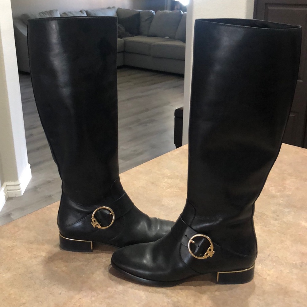 Black Tory Burch riding boots size 8